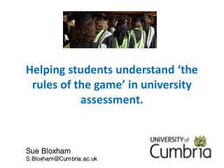Helping students understand ‘the rules of the game’ in university assessment.