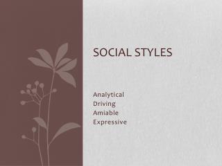 Social Styles