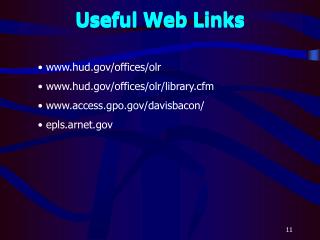 Useful Web Links