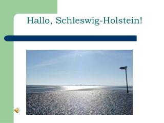 Hallo, Schleswig-Holstein!