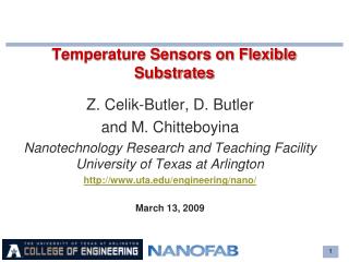 Temperature Sensors on Flexible Substrates