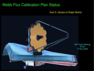 Webb Flux Calibration Plan Status