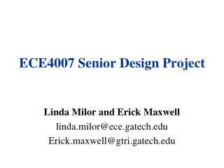 ECE4007 Senior Design Project