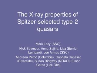The X-ray properties of Spitzer-selected type-2 quasars