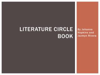 Literature Circle Book