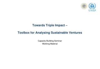 Towards Triple Impact – Toolbox for Analysing Sustainable Ventures