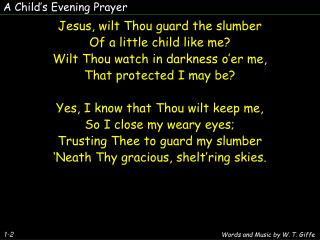 A Child’s Evening Prayer