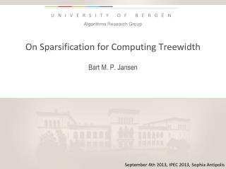 On Sparsification for Computing Treewidth