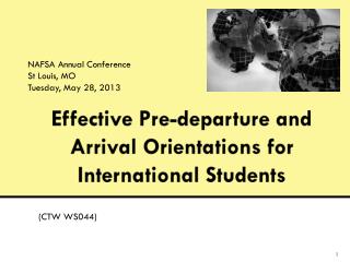 Effective Pre-departure and Arrival Orientations for International Students