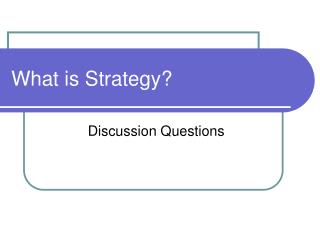 What is Strategy?