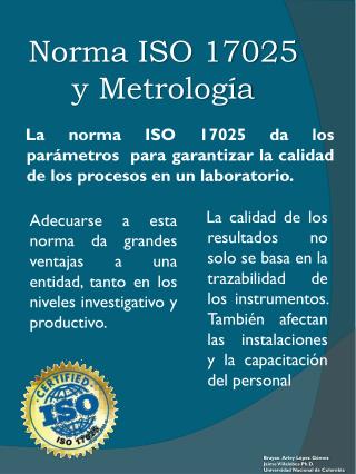 Norma ISO 17025 y Metrología