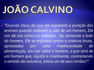 JOÃO CALVINO