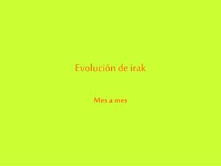 Evolución de irak