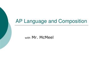 AP Language and Composition