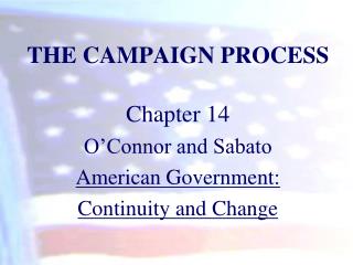 THE CAMPAIGN PROCESS