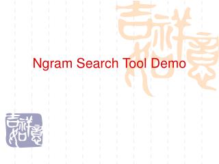 Ngram Search Tool Demo