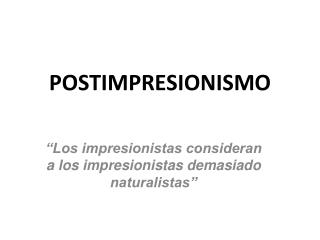 POSTIMPRESIONISMO