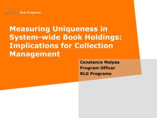 Measuring Uniqueness in System-wide Book Holdings: Implications for Collection Management