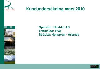 Kundundersökning mars 2010