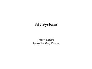 File Systems