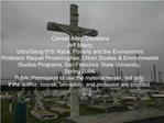 This presentation focuses on Cancer Alley Louisiana.