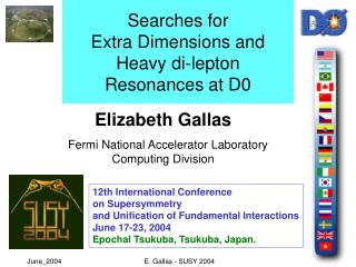 Searches for Extra Dimensions and Heavy di-lepton Resonances at D0