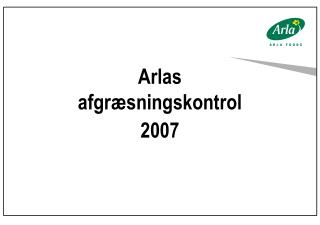 Arlas afgræsningskontrol 2007
