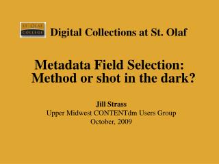 Digital Collections at St. Olaf