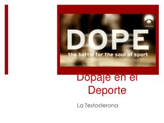 Dopaje en el Deporte