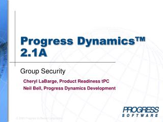 Progress Dynamics™ 2.1A