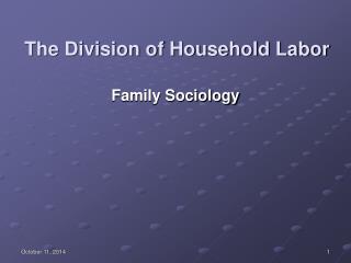 The Division of Household Labor