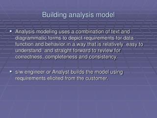 Building analysis model