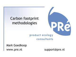 Carbon footprint methodologies