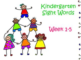 Kindergarten Sight Words