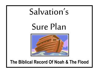 Salvation’s Sure Plan