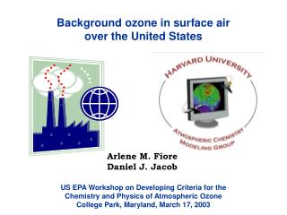 Background ozone in surface air over the United States