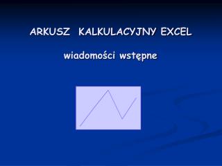 ARKUSZ KALKULACYJNY EXCEL wiadomości wstępne