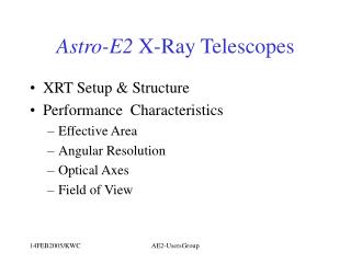 Astro-E2 X-Ray Telescopes