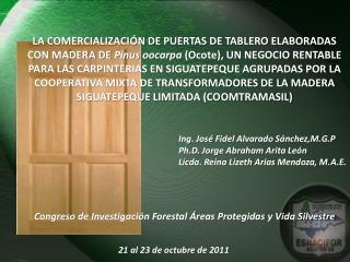 Ing. José Fidel Alvarado Sánchez,M.G.P Ph.D. Jorge Abraham Arita León