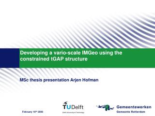 Developing a vario-scale IMGeo using the constrained tGAP structure