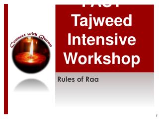 FAST Tajweed Intensive Workshop