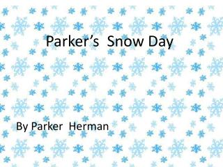 Parker’s Snow Day