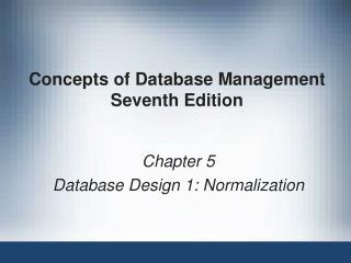 Concepts of Database Management Seventh Edition