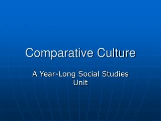 Comparative Culture