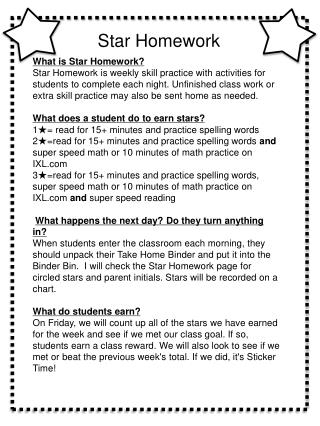 Star Homework