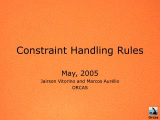 Constraint Handling Rules