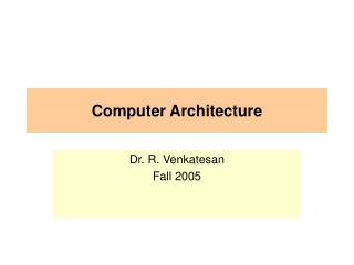 Computer Architecture