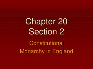 Chapter 20 Section 2