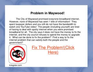 Problem in Maywood!