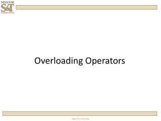 Overloading Operators
